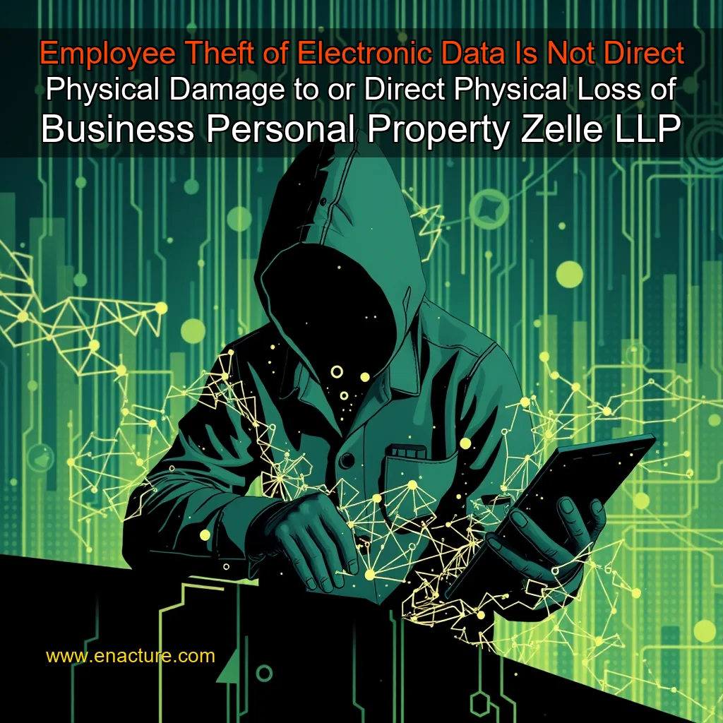 Read more about the article Employee Theft of Electronic Data Is Not Direct Physical Damage to or Direct Physical Loss of Business Personal Property  Zelle LLP