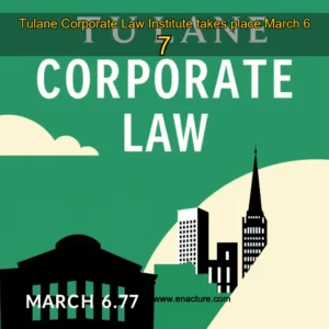 Read more about the article Tulane Corporate Law Institute takes place March 6  7