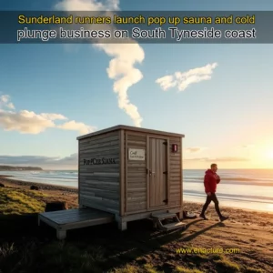 Read more about the article Sunderland runners launch pop up sauna and cold plunge business on South Tyneside coast