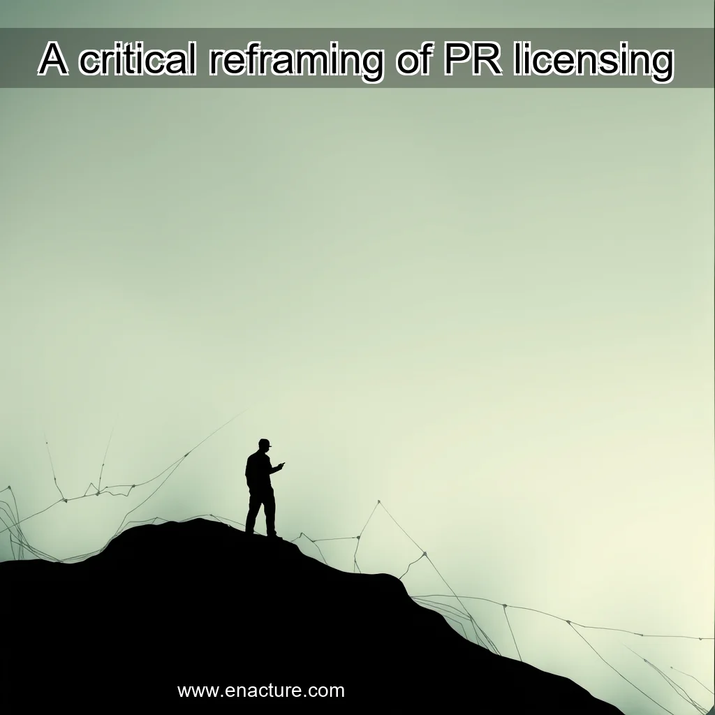 You are currently viewing A critical reframing of PR licensing