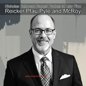 Read more about the article Nicholas Behrman Named Partner at Law Firm Reicker  Pfau  Pyle and McRoy