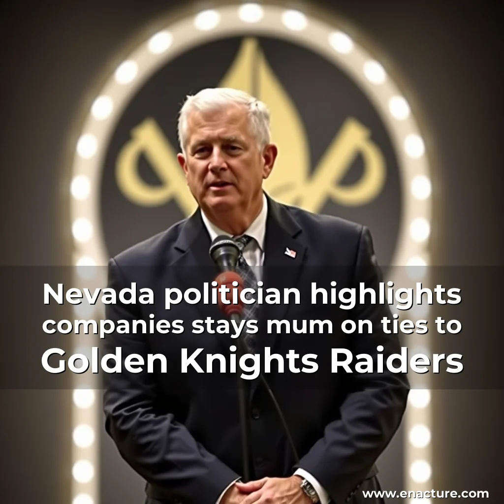 You are currently viewing Nevada politician highlights companies  stays mum on ties to Golden Knights  Raiders