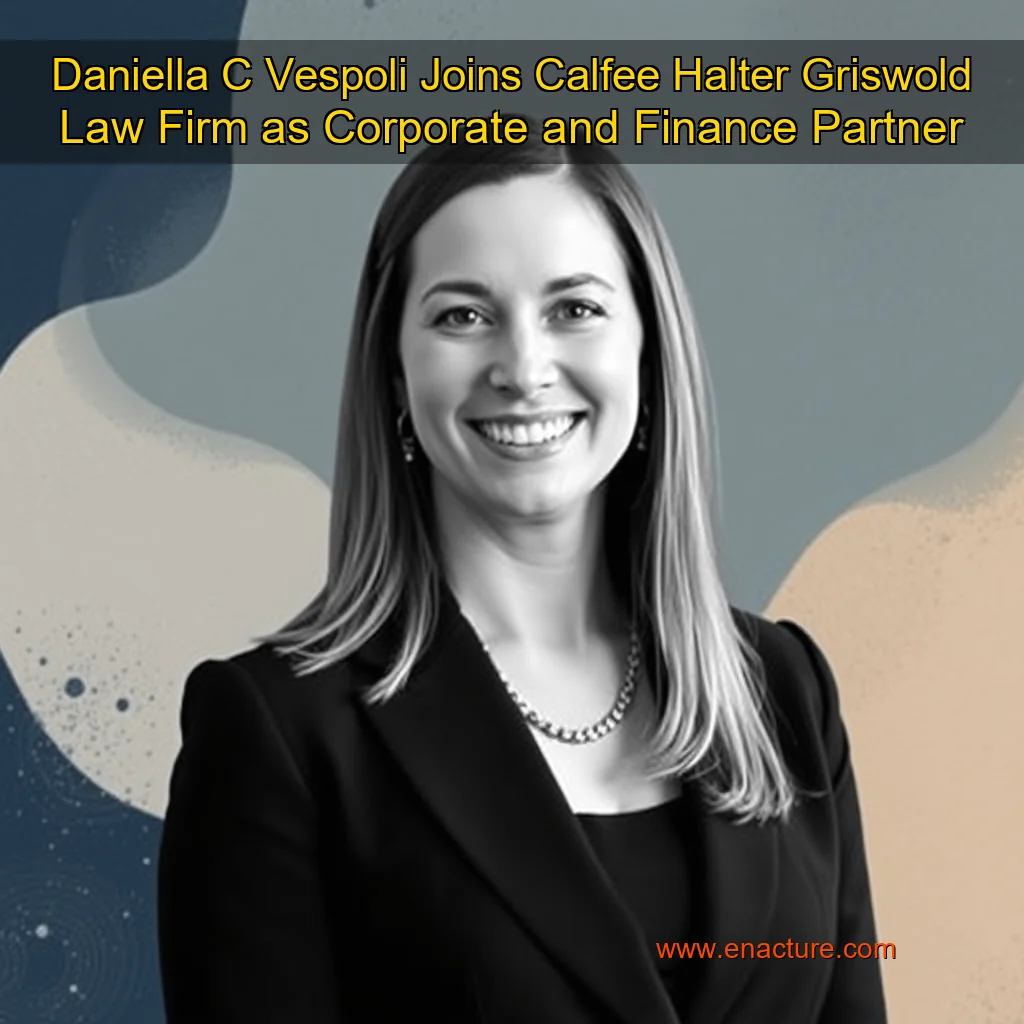You are currently viewing Daniella C  Vespoli Joins Calfee  Halter  Griswold Law Firm as Corporate and Finance Partner