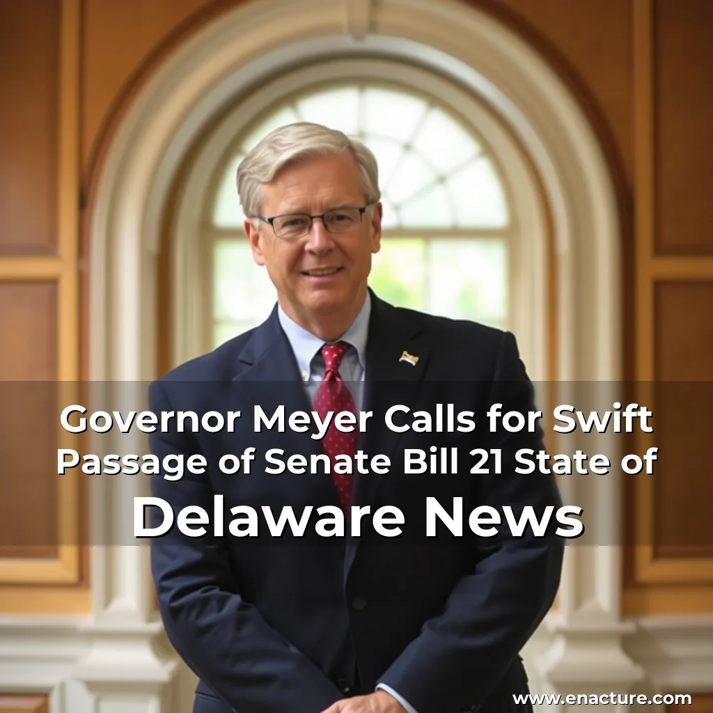 Read more about the article Governor Meyer Calls for Swift Passage of Senate Bill 21  State of Delaware News