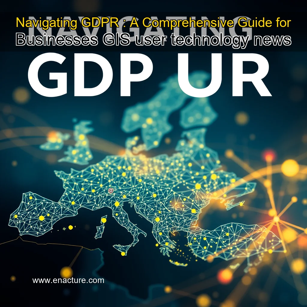 You are currently viewing Navigating GDPR : A Comprehensive Guide for Businesses  GIS user technology news