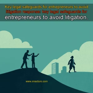 Read more about the article Key legal safeguards for entrepreneurs to avoid litigation


 response: key legal safeguards for entrepreneurs to avoid litigation.