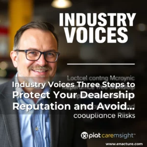 Read more about the article Industry Voices  Three Steps to Protect Your Dealership Reputation and Avoid Compliance Risks