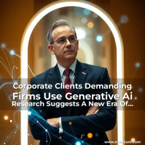 Read more about the article Corporate Clients Demanding Firms Use Generative Ai Research Suggests A New Era Of Innovation In The Legal Field.