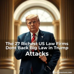 Read more about the article The 27 Richest US Law Firms Dont Back Big Law in Trump Attacks