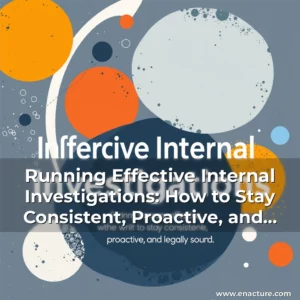 Read more about the article Running Effective Internal Investigations: How to Stay Consistent, Proactive, and Legally Sound