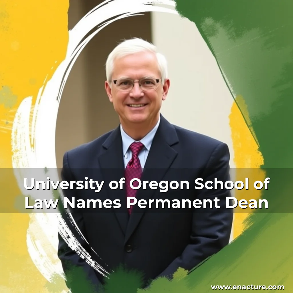 Read more about the article University of Oregon School of Law Names Permanent Dean