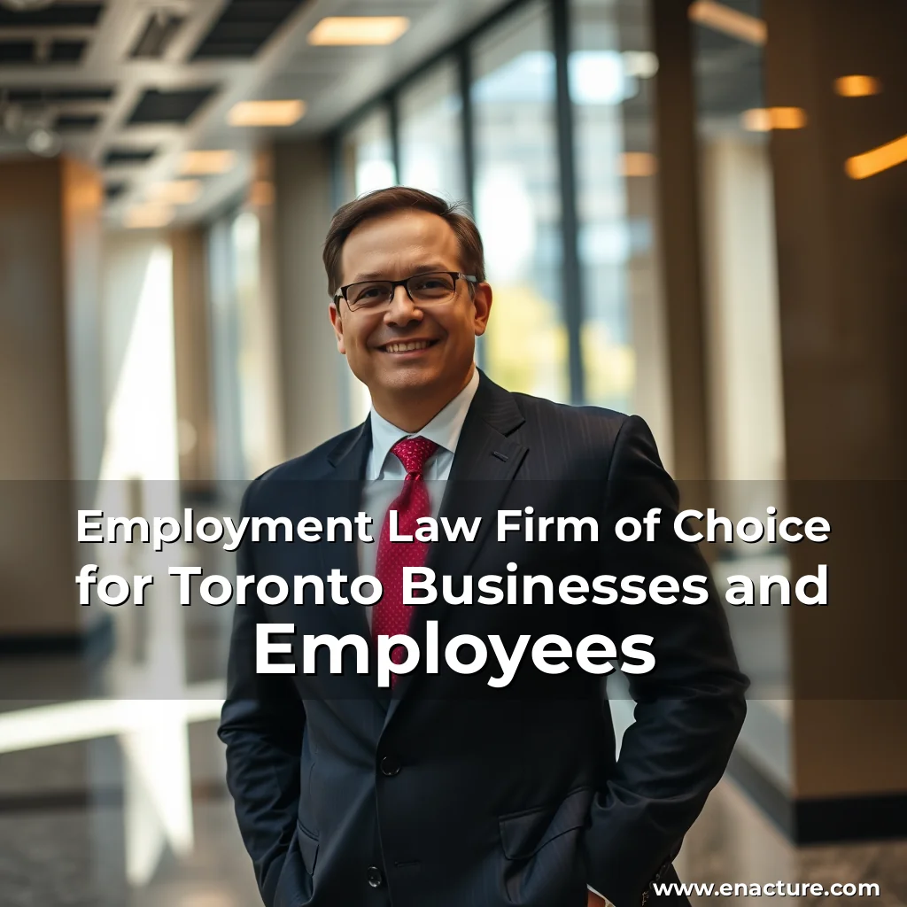 Read more about the article Employment Law Firm of Choice for Toronto Businesses and Employees