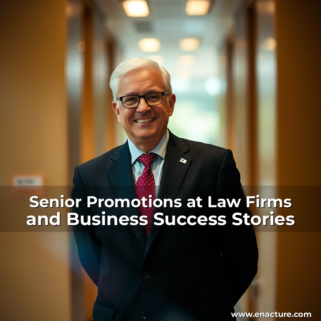 Read more about the article Senior Promotions at Law Firms and Business Success Stories