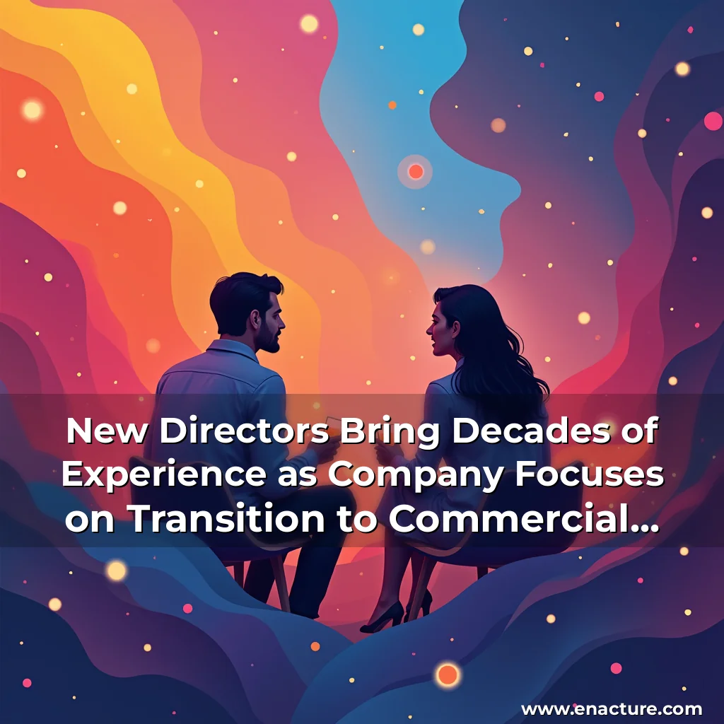 Read more about the article New Directors Bring Decades of Experience as Company Focuses on Transition to Commercial Operations