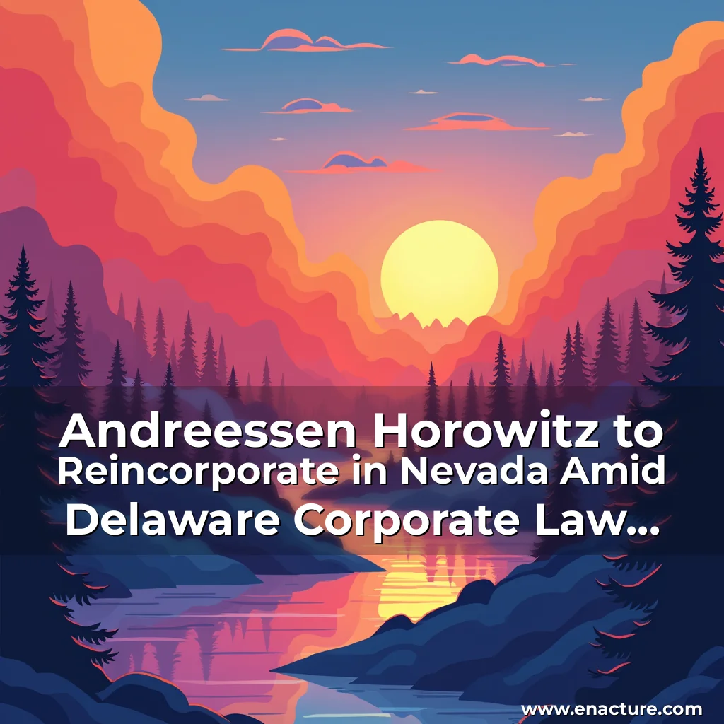 Read more about the article Andreessen Horowitz to Reincorporate in Nevada Amid Delaware Corporate Law Changes