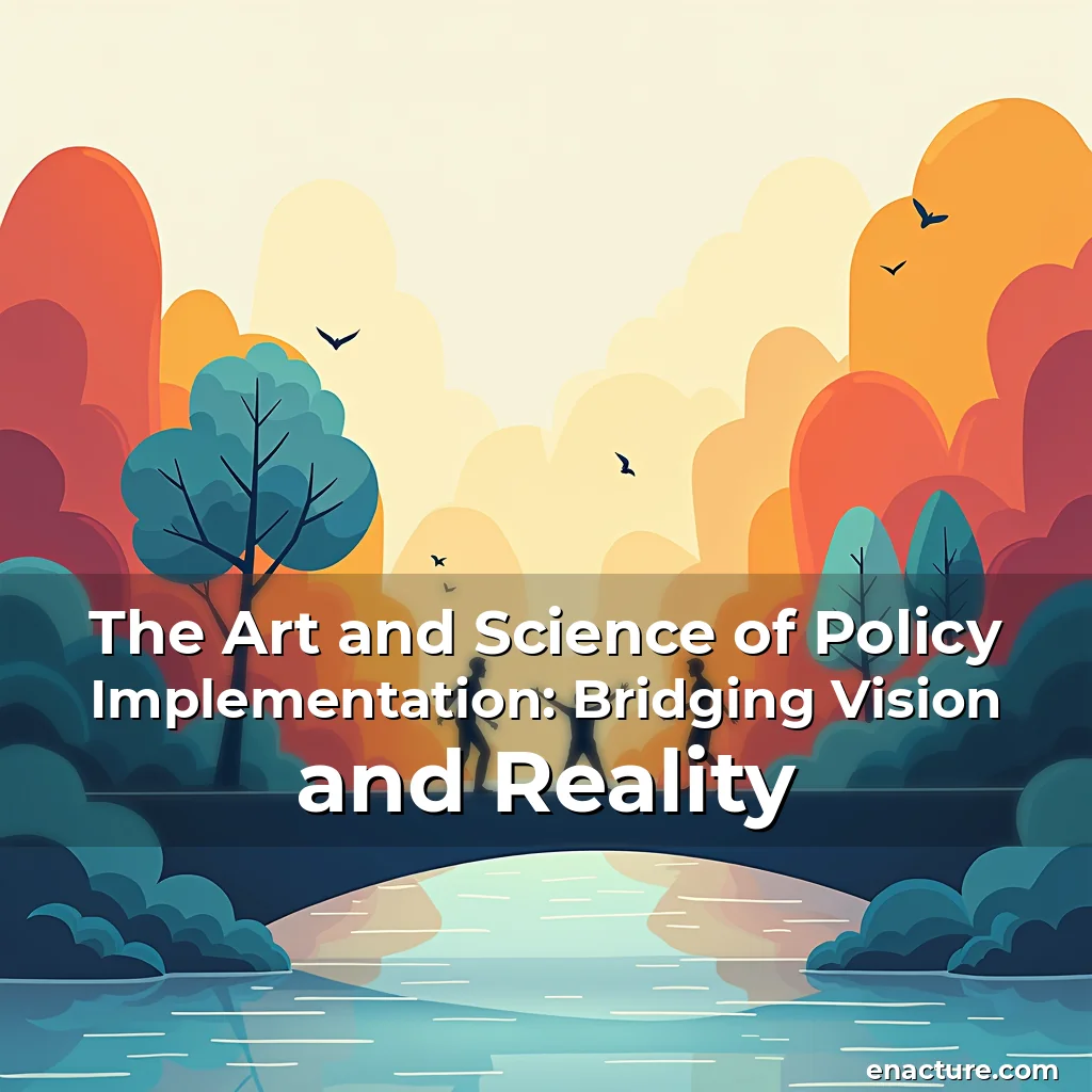 Read more about the article The Art and Science of Policy Implementation: Bridging Vision and Reality
