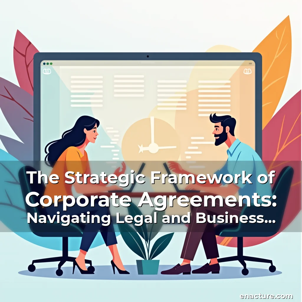Read more about the article The Strategic Framework of Corporate Agreements: Navigating Legal and Business Dynamics