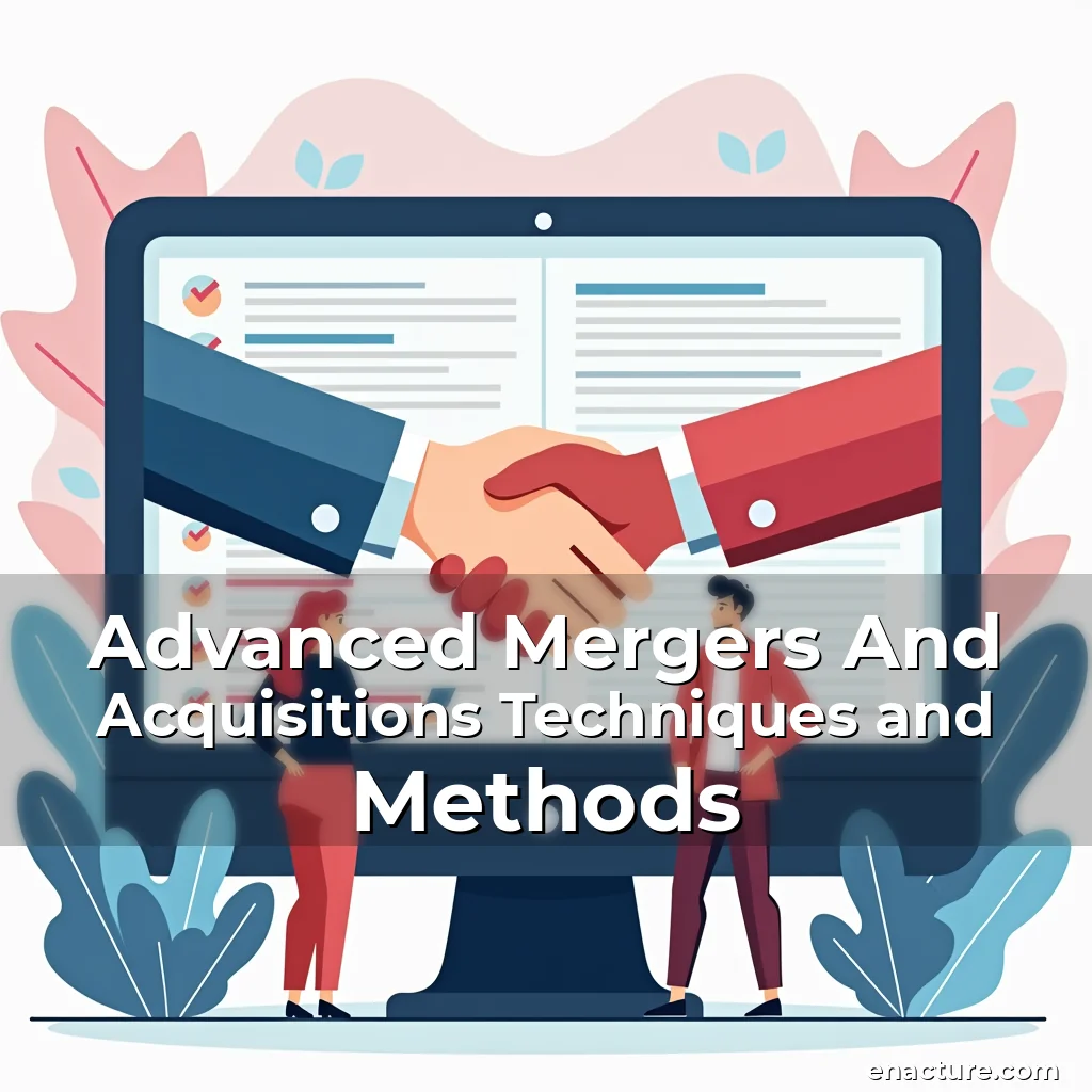 Read more about the article Advanced Mergers And Acquisitions Techniques and Methods