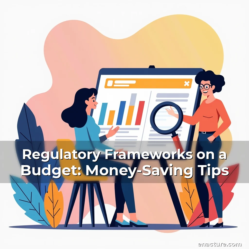 Artistic representation for Regulatory Frameworks on a Budget: Money-Saving Tips