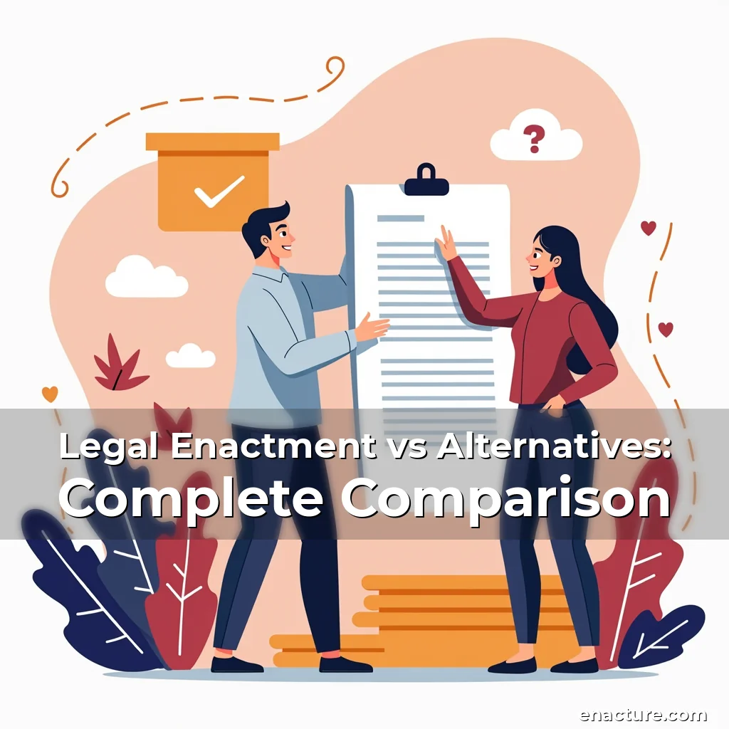 Artistic representation for Legal Enactment vs Alternatives: Complete Comparison