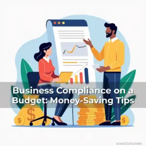 Artistic representation for Business Compliance on a Budget: Money-Saving Tips