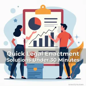 Artistic representation for Quick Legal Enactment Solutions Under 30 Minutes