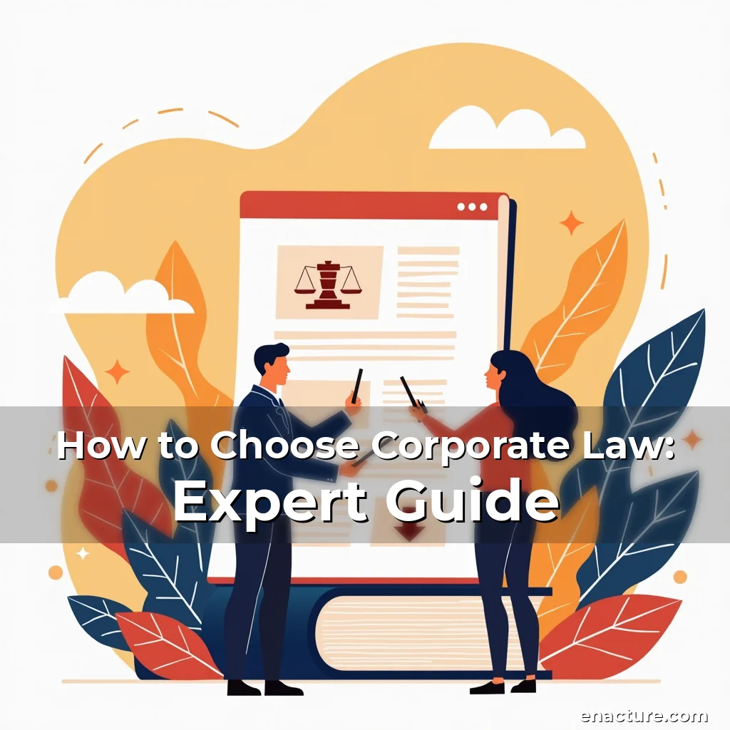 Artistic representation for How to Choose Corporate Law: Expert Guide