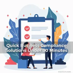 Artistic representation for Quick Business Compliance Solutions Under 30 Minutes