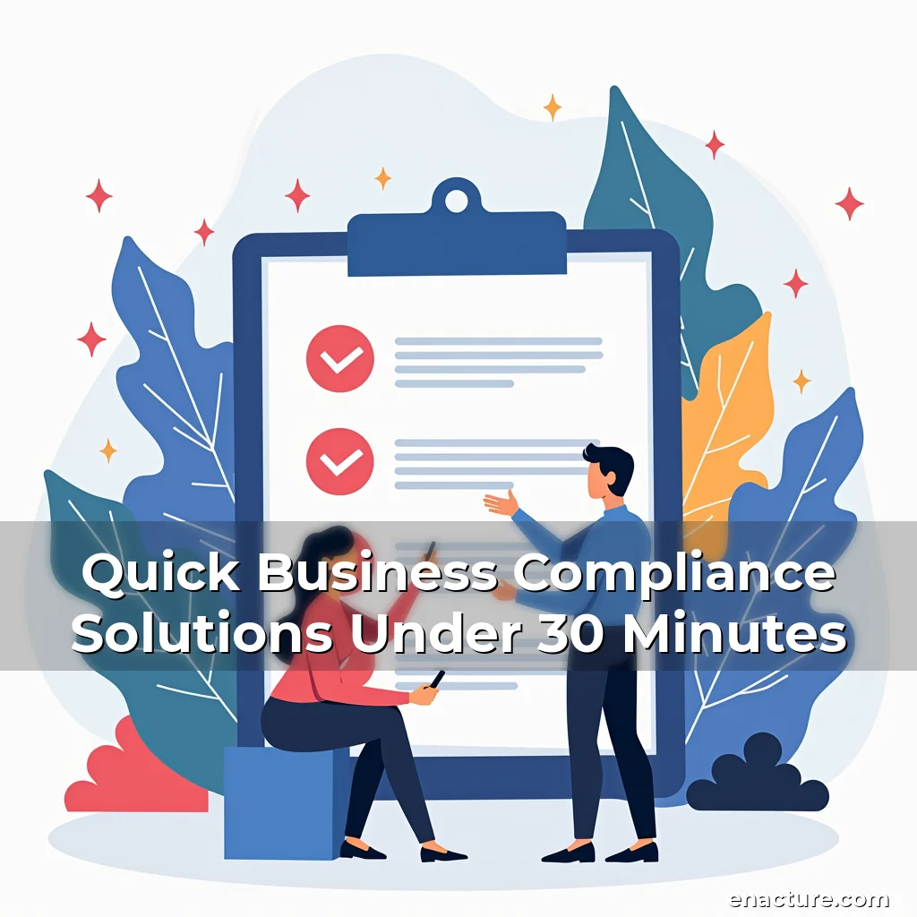 Artistic representation for Quick Business Compliance Solutions Under 30 Minutes