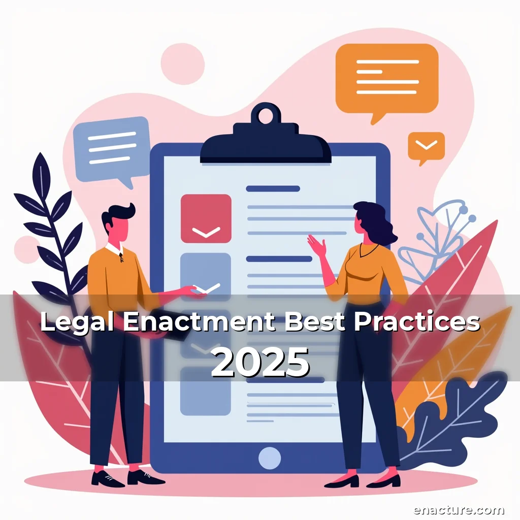 Artistic representation for Legal Enactment Best Practices 2025