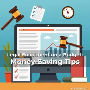 Artistic representation for Legal Enactment on a Budget: Money-Saving Tips