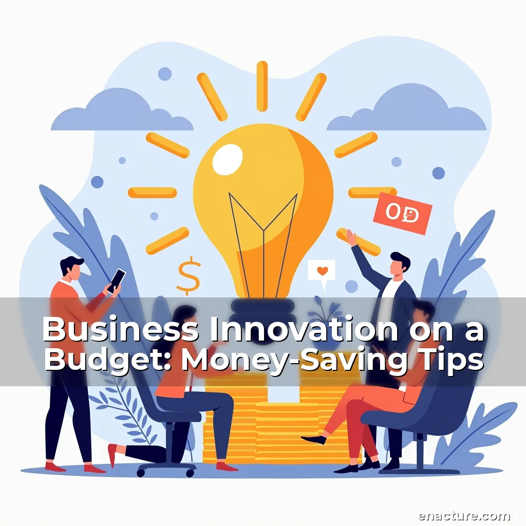 Artistic representation for Business Innovation on a Budget: Money-Saving Tips