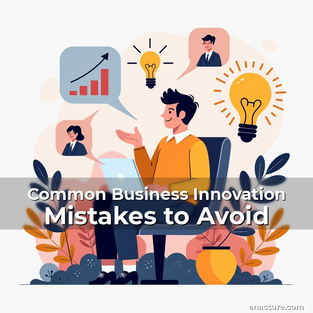 Artistic representation for Common Business Innovation Mistakes to Avoid