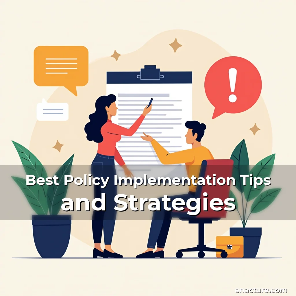 Artistic representation for Best Policy Implementation Tips and Strategies