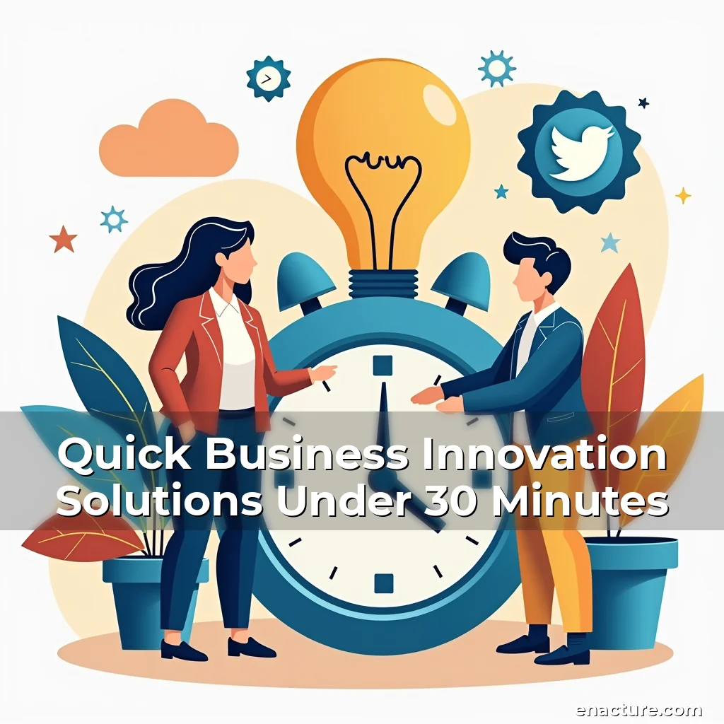 Artistic representation for Quick Business Innovation Solutions Under 30 Minutes