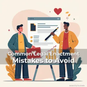 Artistic representation for Common Legal Enactment Mistakes to Avoid