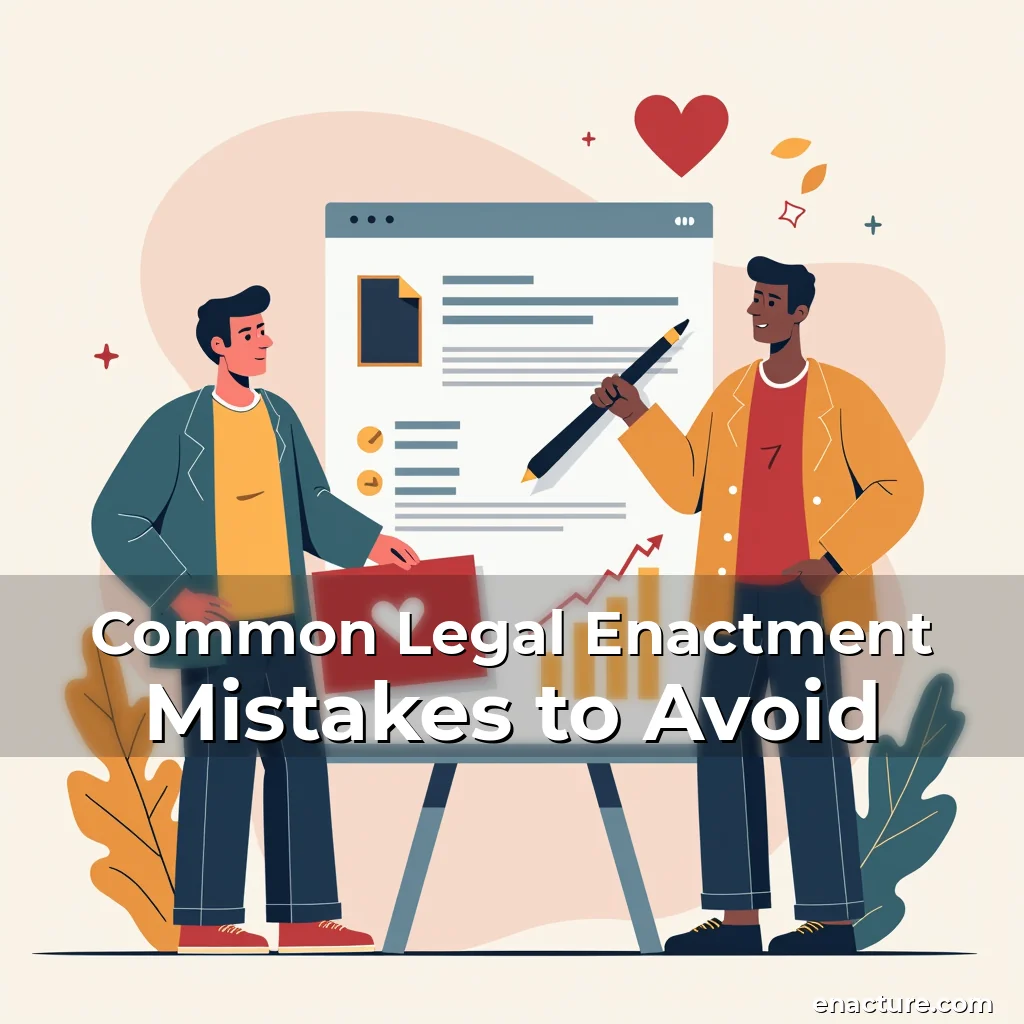Artistic representation for Common Legal Enactment Mistakes to Avoid